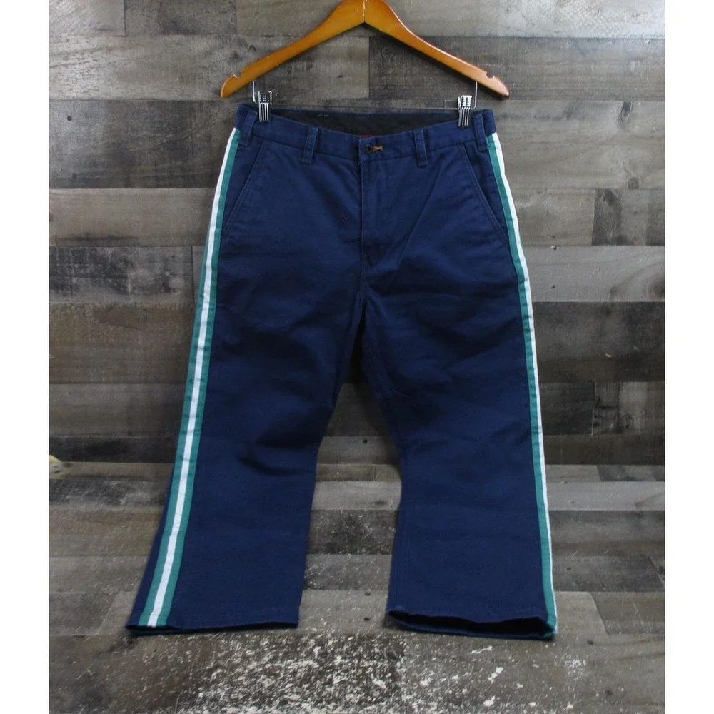 Levis Skateboarding Pants Mens 31x30 Navy Blue Side Stripe Chino 95588-0024